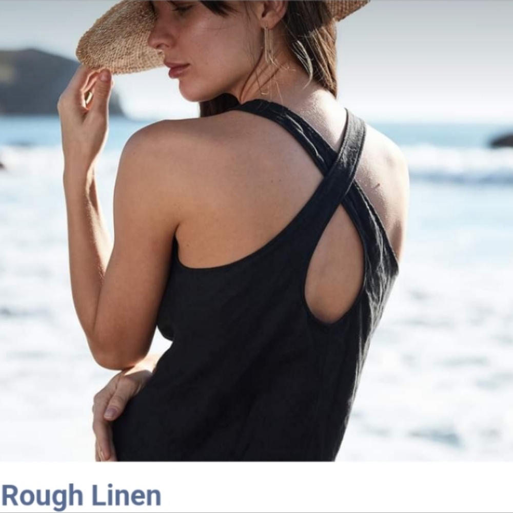 Linen Cross Back Dress